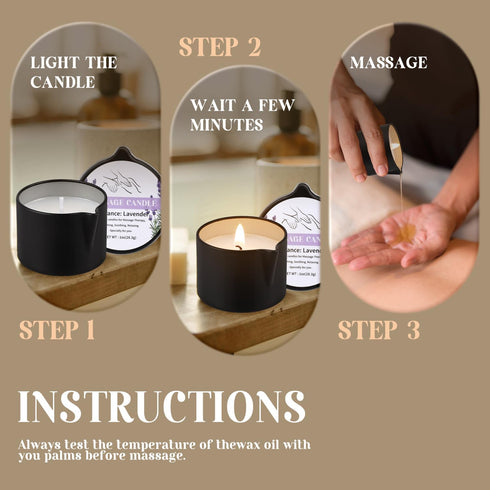 TLNFHRPI 12pcs Sets,1oz Massage Oil Candle,Moisturising Natural Soybeans Gift Low Temperature Body Oil Scented Candles