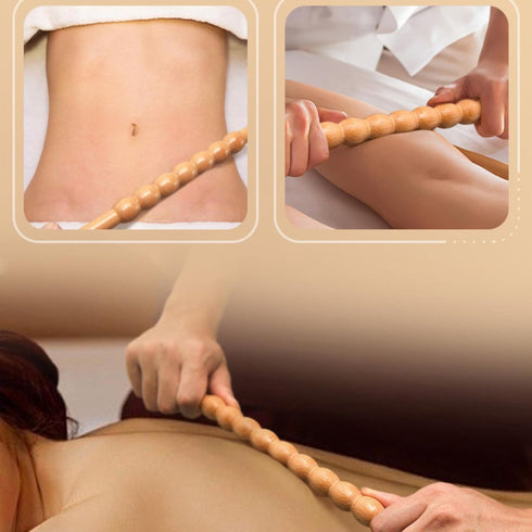 Ysyqkn Massage Rod Therapy Stick Wood Handheld Portable Manual Scraping Tool Massager Stick for Neck Shoulder Back