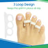 VIVEsole Hammer Toe Corrector, 4pc Cushioned Gel Straightener Loops, Toe Support Cushion Brace for Bunion Foot Relief