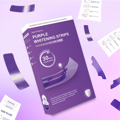 THTXZFT Strips,28 Anytime14 Purple Whitening Patch Teeth Whitening Strips,Instant Brightening Appearance,Purple Teeth