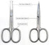 Stainless Steel Grooming Scissors Pack of 2 with Travel Case, Eyebrow, Nose Hair & Beard Trimming Kit