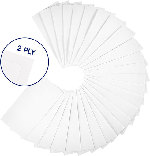 JOLLY CHEF 200 Pack Disposable Paper Napkins, 2-Ply White Hand Towels for Guests, Soft Bathroom Napkins for Events