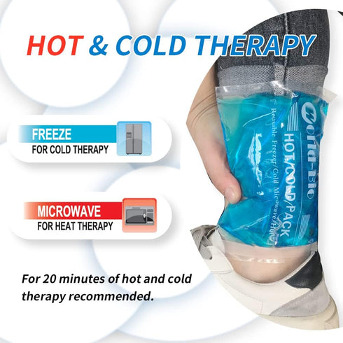 Ice Packs for Injuries Reusable Gel (2 Pack), Hot Cold Gel Ice Pack for Pain Relief, Flexible for Knee, Shoulder, Back