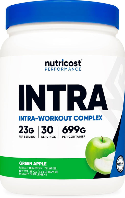 Nutricost Intra Workout Powder, 30 Servings - Non-GMO, Gluten-Free Supplement (Green Apple)