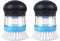 MR.SIGA Soap Dispensing Palm Brush, Kitchen Brush for Dish Pot Pan Sink