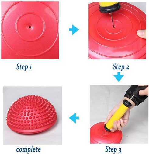 Hedgehog Balance Pods, Foot Massage Half Ball Balance Pods Spiky for Kids Adults Sports, Foot Massage, Stability
