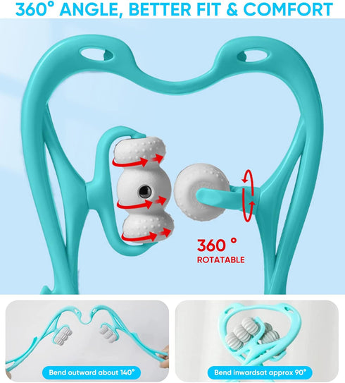 Voronajj 6 1216) Neck Massager, Trigger Point Roller, Massager for Pain Relief Deep Tissue, and Shoulder Tool