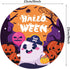 XnxnzhHo 24 9" Halloween Paper Plates, PCS Disposable Dinner Plate, Cute Ghost Design, for Halloween Party Supplies