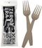 Zero Era 10 Pack Compostable Fork Tea Fiber Cutlery 48% Bio-Based, Plastic-Free, Home Compostable,