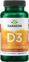 Swanson Higher Potency Vitamin D-3 2000 IU - 250 Capsules for Bone and Immune Support