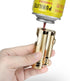 Cigar Torch Lighter with Punch, Butane Refillable, 2 Jet Flame, Windproof (Gold)