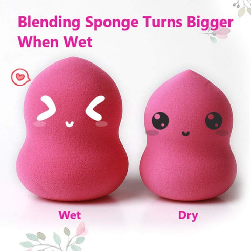 Makeup Blender Sponge Set, 3 Pcs, Beauty Sponge Foundation Blending Sponge with Holder Stand for Liquid & Creams