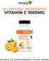 Renew Actives Maximum Strength Vitamin C 1000MG - Antioxidant & Immune Booster, Non-GMO, Sugar Free, 120 Vegan Capsules