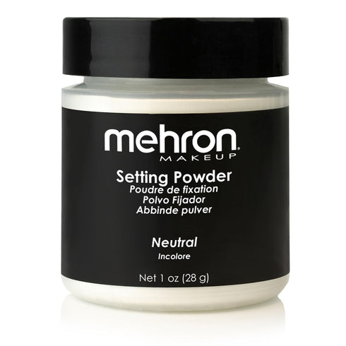 Mehron Makeup Setting Powder, Loose Powder Makeup, 1 oz, Neutral, Perfect for Halloween