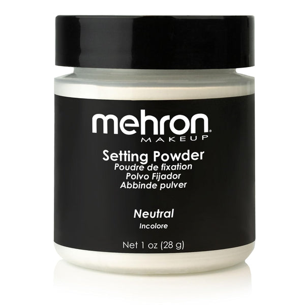 Mehron Makeup Setting Powder, Loose Powder Makeup, 1 oz, Neutral, Perfect for Halloween