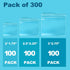 300 Packs Small Pill Bags, 6 mil Sturdy 3 Assorted Sizes 2x1.85'', 2.5x2.25'', 3x2.75'' Plastic Bags, Reusable Bags Clear Zip Bags, Pill Pouch Bags for Travel Storage Jewelry and Small Craft Pieces