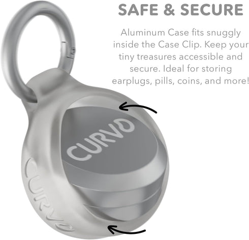 Premium Carrying Case, Durable Small Waterproof Holder for Earplugs, Pills, Coins, Compatible with Loop, Eargasm & Vibes