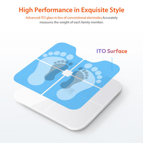 iHealth Nexus Smart Scale for Body Weight, Bluetooth Digital Bathroom Scale, Body Fat and Muscle Monitor, White