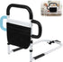 Klvied Bed Rails for Elderly Adults Safety, Adjustable Bed Side Rails with Side Handle, Bed Cane with Storage Bag, Fit
