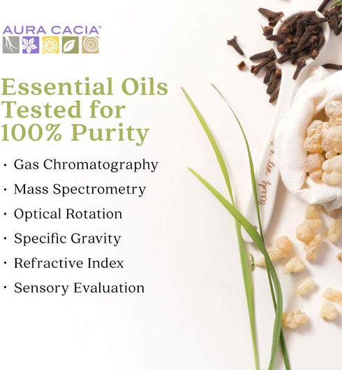Aura Cacia Essential Oils Kit, 4-Pack - Lavender, Eucalyptus, Peppermint & Tea Tree, Excellent Starter Set