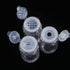 RAYNAG 6 Pieces Mini Empty Loose Powder Bottle, Travel Cosmetic Glitter Shaker with Sifter and Lids