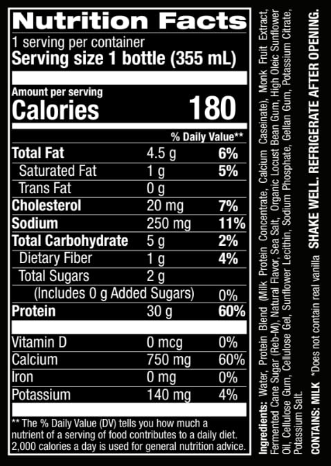 Jocko Moelk 30g Grass Fed Protein Shakes | No Added Sugar KETO Friendly Ready to Drink 12 FL Oz