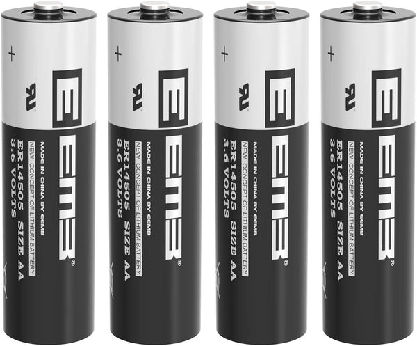 EEMB 4Pack ER14505 AA 3.6V Lithium Battery for Sensor Water and Electricity Meter