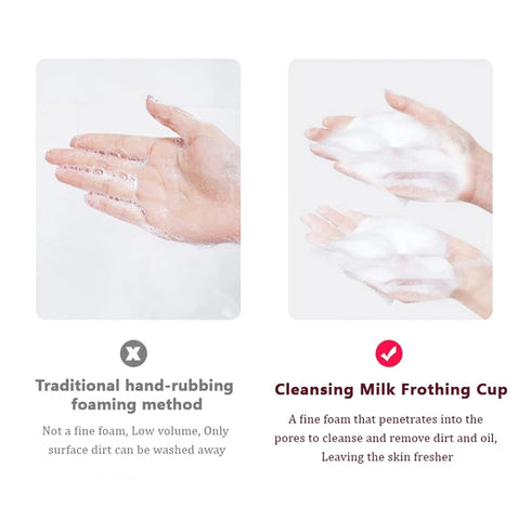 2 PCS Facial Cleansing Tool, Face Foam Maker Cup for Deep Cleanser Foam