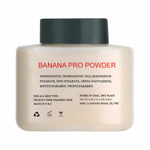 MO TULIP Banana Pro Loose Baking Powder, 1.5 oz, Long Lasting Make Up Setting Powder for Medium Skin Tones