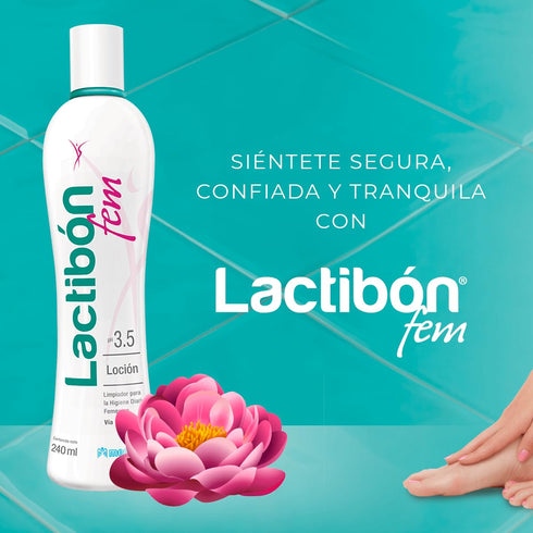 Lactibn fem 240 ml Feminine Intimate Hygiene Gel with Lactic Acid, Allantoin, and D-Panthenol