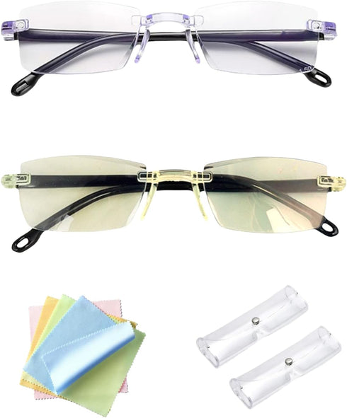 Nuaiute 2 Pcs Auto Focus Glasses Self Adjusting, Intelligent Dual Focusing Eyeglasses Smart