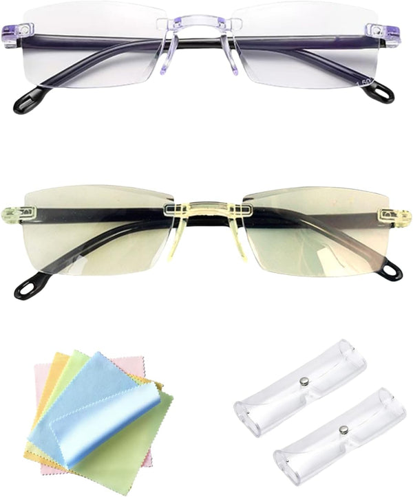 Nuaiute 2 Pcs Auto Focus Glasses Self Adjusting, Intelligent Dual Focusing Eyeglasses Smart