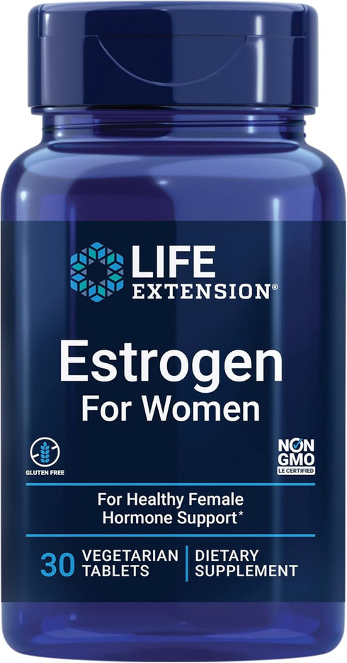 Life Extension Estrogen for Women - Healthy Estrogen Metabolism Supplement - Relieves Menopause Discomforts - 30