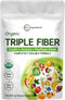 Organic Soluble Prebiotics Fiber Supplement (Inulin, Acacia, Psyllium Husk), 2 Pounds, Vegan