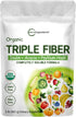 Organic Soluble Prebiotics Fiber Supplement (Inulin, Acacia, Psyllium Husk), 2 Pounds, Vegan