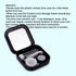 Contact Lens Case, Cute Stars Moon Holder Kit with Remover Tool, Tweezers, Mirror & Solution Bottle (Black)