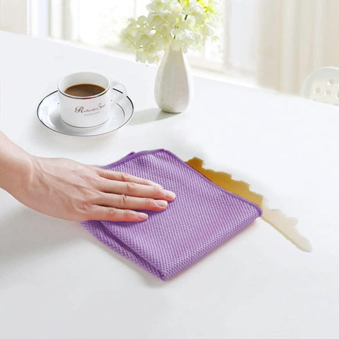 SINLAND Microfiber Glass Cleaning Cloth, 6PK, Lint Free for Windows, Car, Mirrors, Stainless Steel, 16x16 Inch