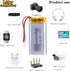 3.7V 500mAh Lipo Battery, 502248 Rechargeable Lithium Polymer Ion Battery with JST Connector