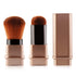 Retractable Kabuki Makeup Brushes, Professional Foundation, Powder, Blush, Bronzer Brush with Cover - Silvery