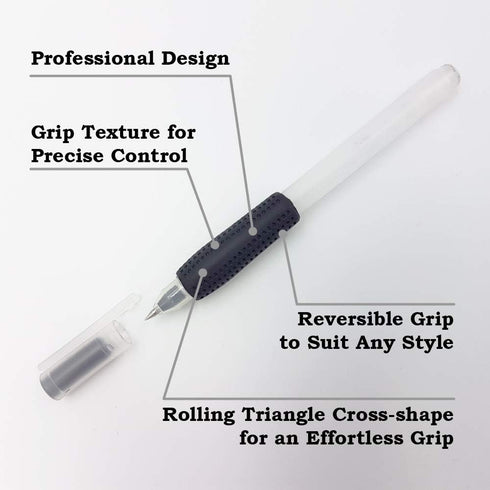 Chrome Cherry Omni Grip 6 Pack with Comfort Grips for Pen and Pencil