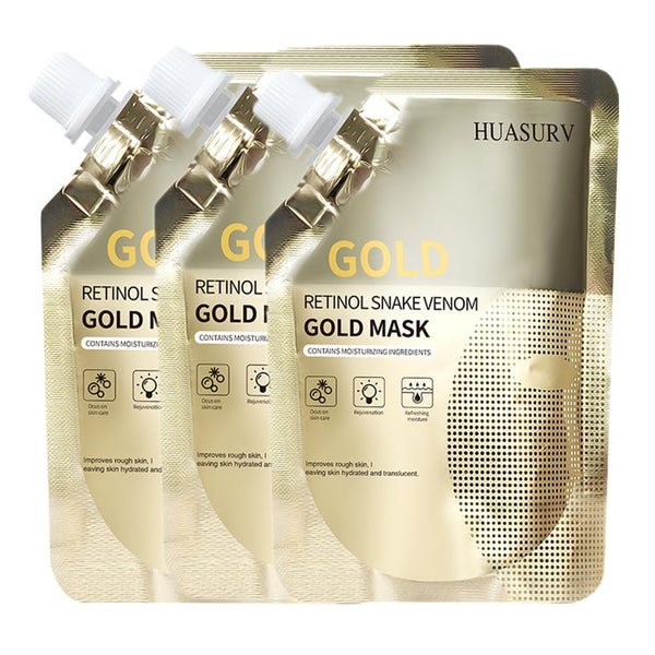 Retinol Snake Venom Peptide Gold Mask, Anti-Aging Moisturizing Peeling Mask for Skin Tightening and Nourishing