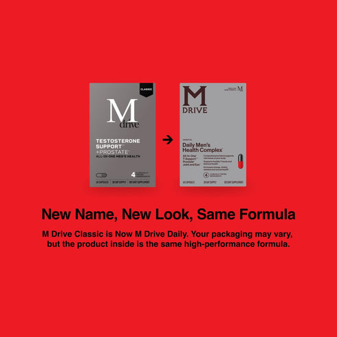Mdrive Classic Testosterone Booster for Men, Supports Healthy Prostate, Eyes, Joint, Energy, Stress Relief, KSM-66