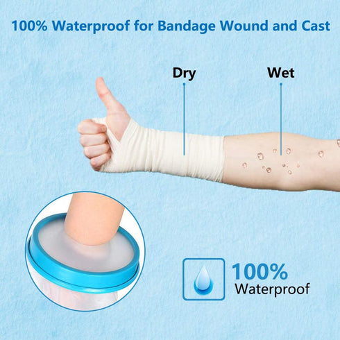 Kids Cast Covers for Shower Arm, Waterproof and Watertight Protector Bag for Broken Surgery Wound Arm, Reusable