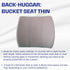 Thin Ergonomic Bucket Seat Lower Lumbar Back Support Pillow Cushion for Office Chair, Car, Truck, Wheelchair, Gaming