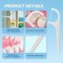 10 Pack Mini Floss Picks, Flosser Dispenser Dental Floss Case, Portable Toothpicks with Travel Case for Teeth Cleaning