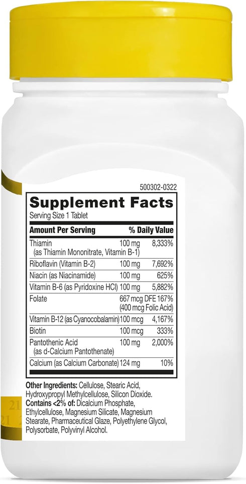 21st Century B 100 Complex Prolonged Release Caplets, 60 Count (Pack of 1)