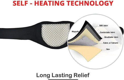 Neck Support Brace Strap for Pain Relief, Adjustable Self Heating Cervical Collar for Neck Injury & Stiffness