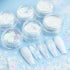 Christmas Nail Glitter Sequins White Nail Glitter Powder 3D Snowflakes for Acrylic Nails Art Decorations DIY