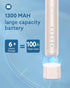 Operan Electric Toothbrush for Adults and Kids, Rechargeable Sonic Toothbrush, 5 Modes, 8 Brush Heads, Champagne
