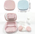 2 Pack Cute Contact Lens Case Travel Kit, Contact Case with Mirror Tweezers Remover Tool